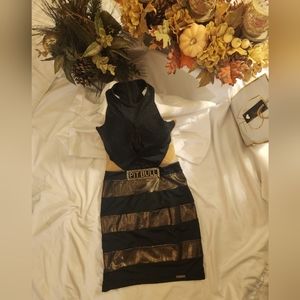 Gold & Black Women's Dress